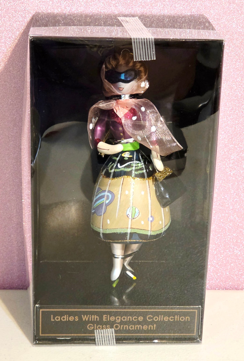 TJX Company LADIES WITH ELEGANCE Collection Glass Ornament 8″ NIB