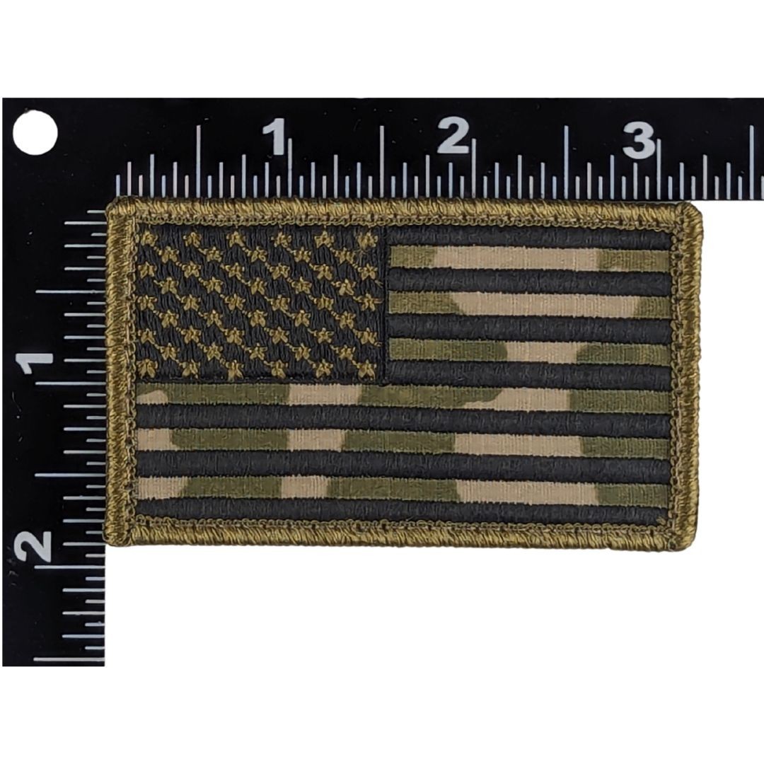 American Flag Patch – OCP Pattern Background – Hook Fastener Tactical Patch