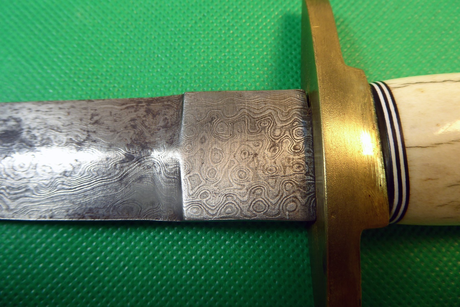 Custom Made Dagger Fighting Knife With Stag Handle 8 1/4 Inch Blade and Scabbard