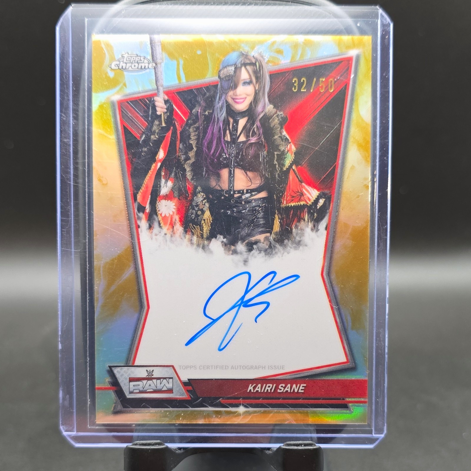 2026 Topps Chrome WWE Kairi Sane Chrome Auto RBA-KAI 32/50