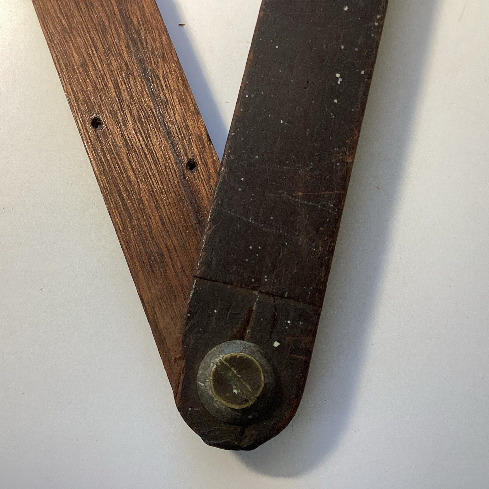 Antique 23” Shipwright Bevel Tool Ebony & Brass Signed J S Eriganza