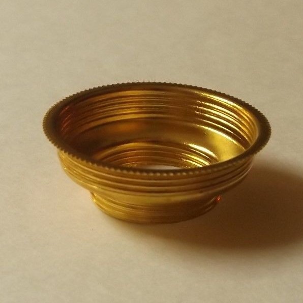 SOILD BRASS #1 TO #2 EXPANDING COLLAR FOR OIL KEROSENE LAMP BURNER NEW 20002JB