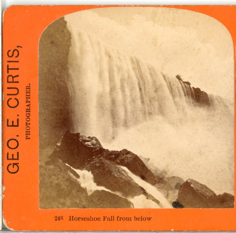 NIAGARA FALLS, Horseshoe Fall from Below–Curtis Stereoview F42