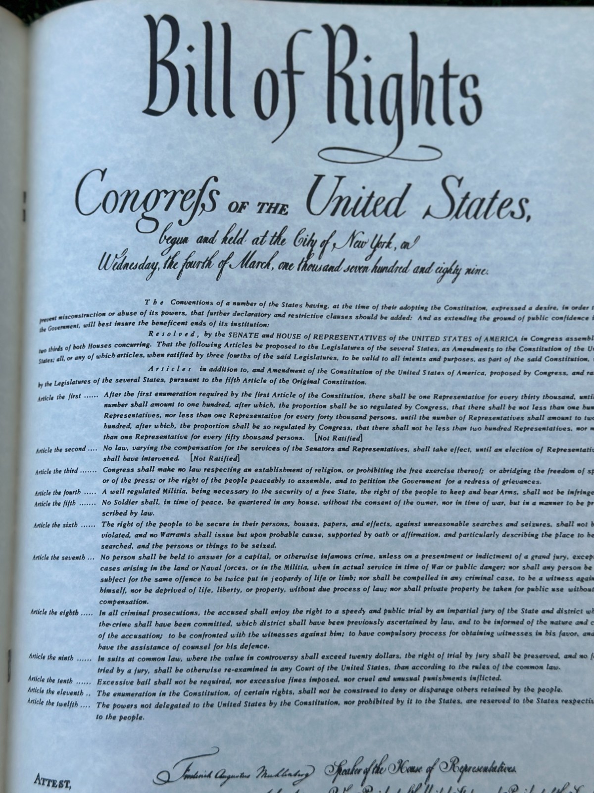 Vintage The Freedom Collection, Declaration of Independence, Bill of Rights Book