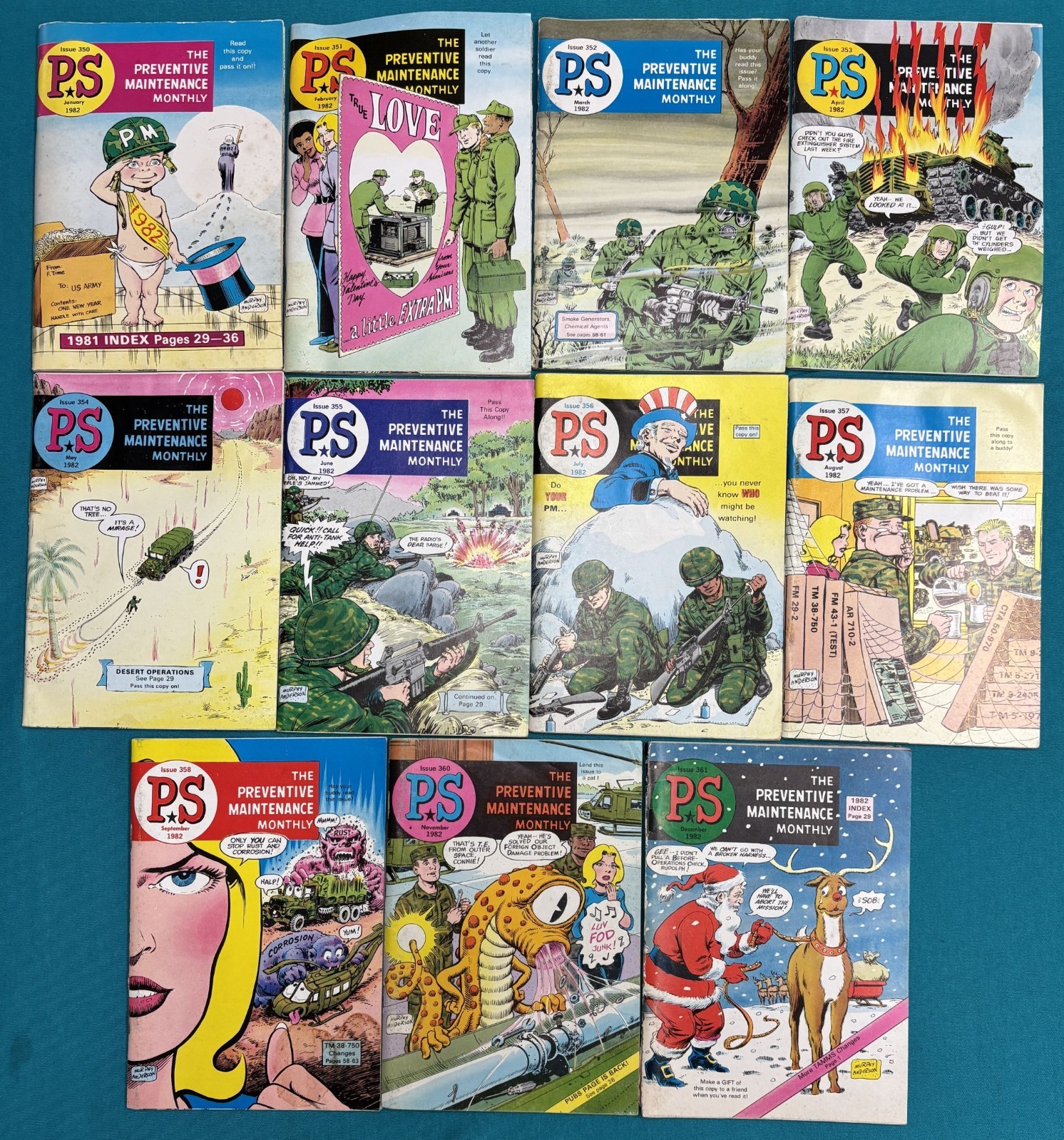 PS Preventive Maintenance Monthly Magazine 1982 Lot of 11