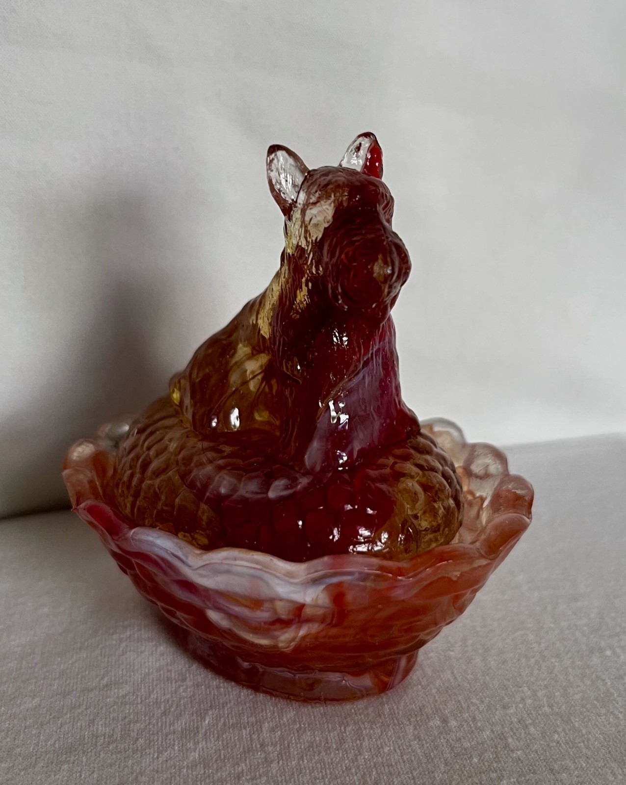 Boyd Crystal Art Glass Scottie Salt Nest #23 Bronze Slag