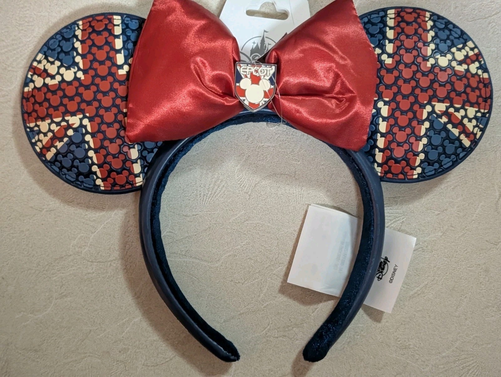 Disney EPCOT World Showcase UK Red Blue White Union Jack Ears Headband New 2025