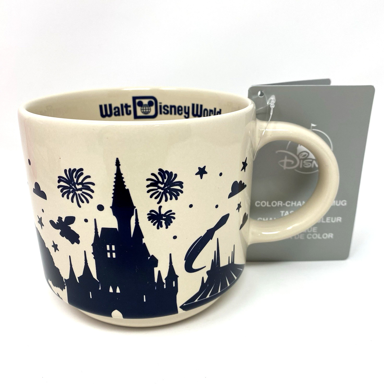 Walt Disney Parks Color Changing Mug Icons Castle Spaceship Earth Epcot WDW NEW