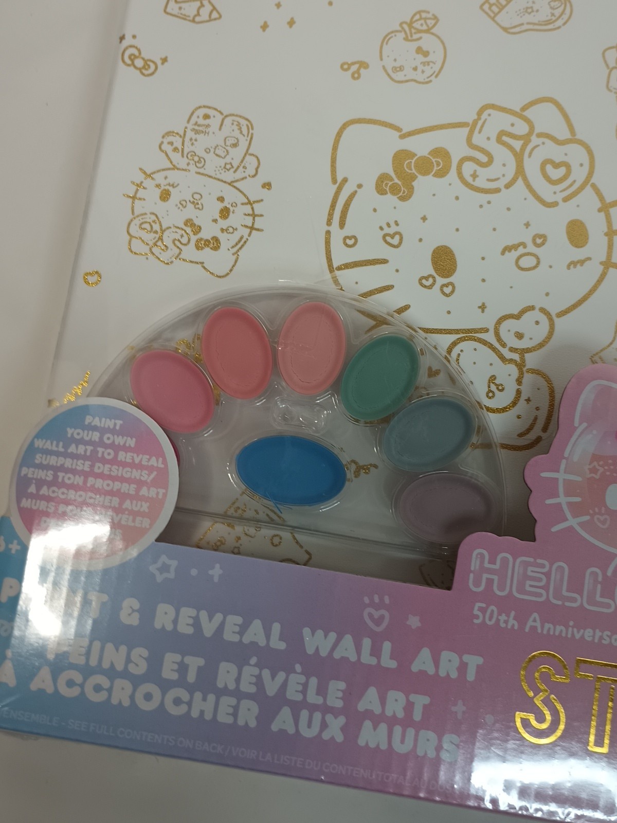 Hello Kitty 50th Anniversary Paint & Reveal Wall Art 12 X 9.5 Inches New