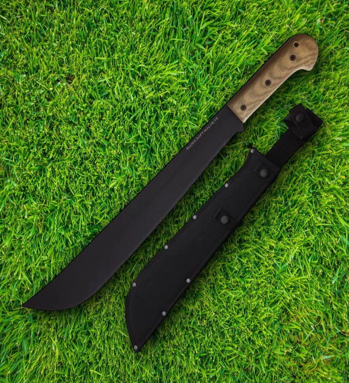 Ontario Bushcraft 2nd Machete 16″ Full Powder Coated Steel Blade Micarta Handle