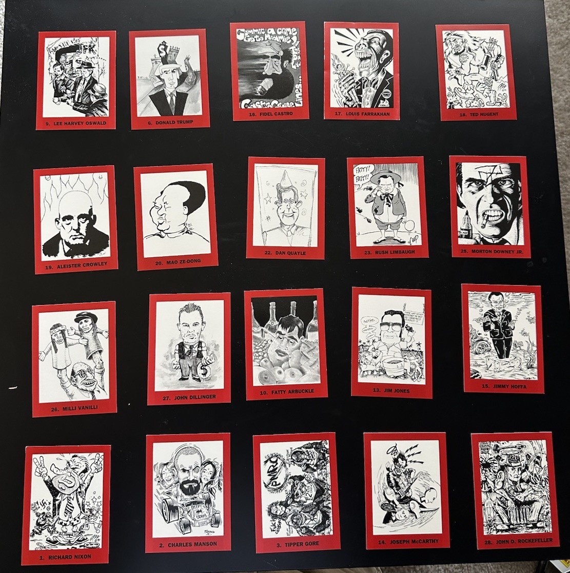 WORLD’S MOST HATED PEOPLE 20 card set 1992 Donald Trump INCOMPLETE