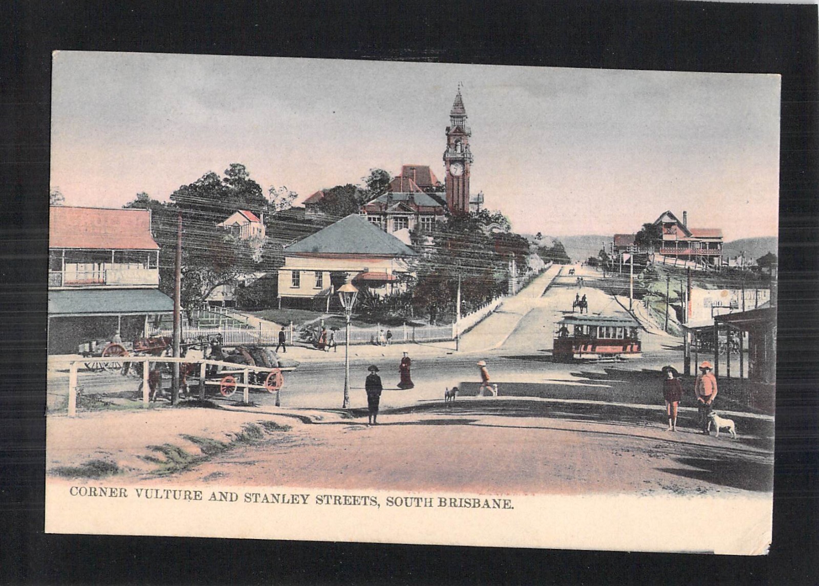 D5924 Australia Q South Brisbane Vulture & Stanley St Edco Series vintage postca