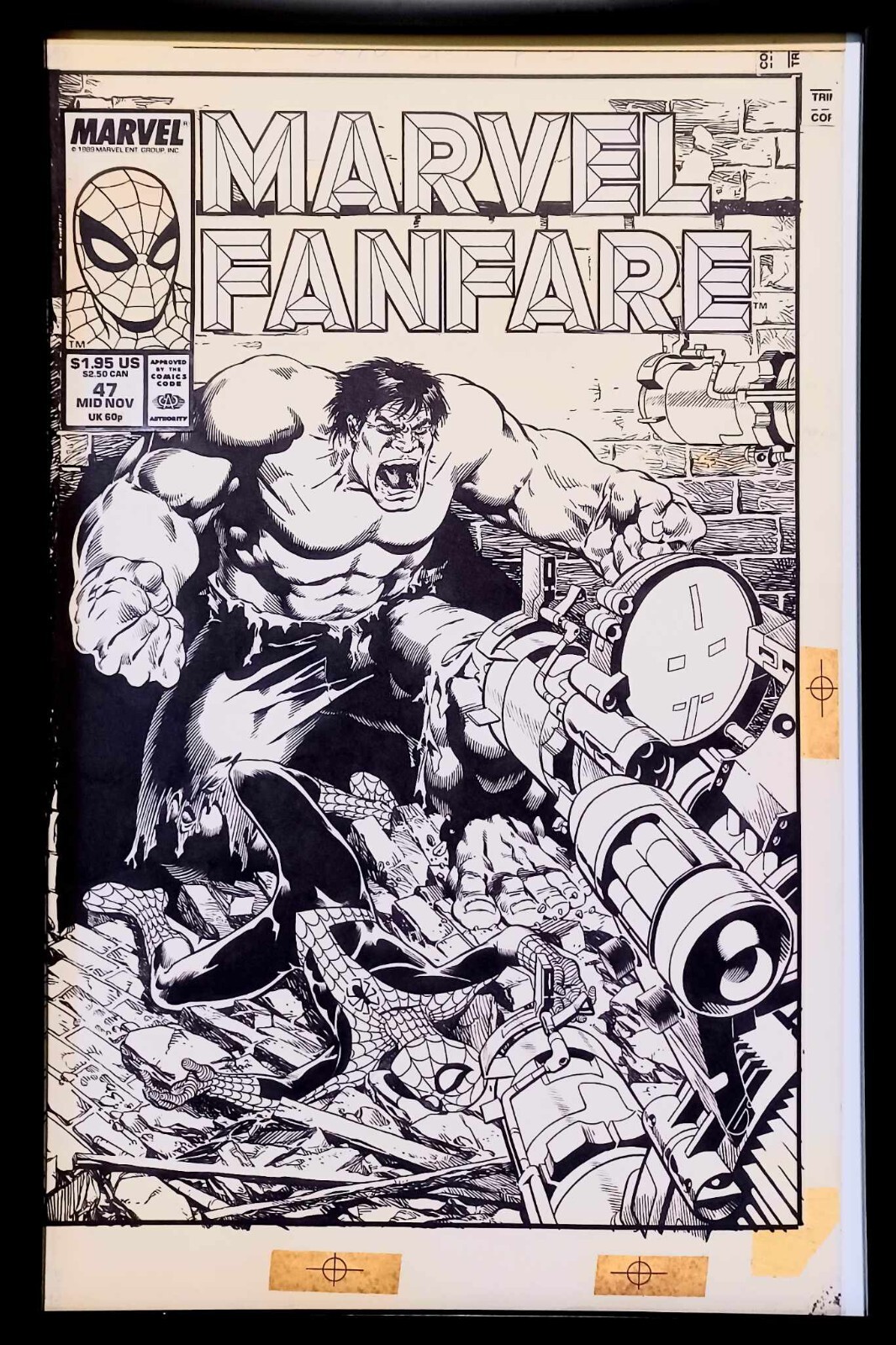 Marvel Fanfare #47 Michael Golden 11×17 FRAMED Original Art Poster Print Comics