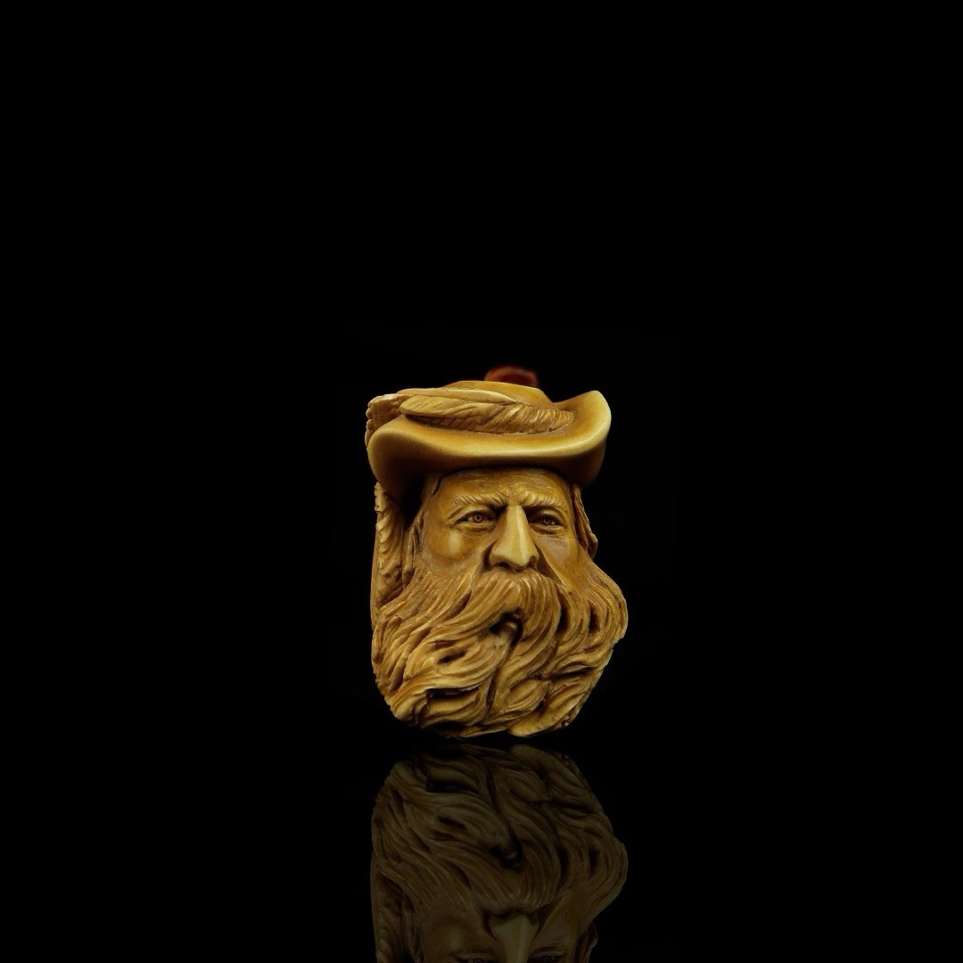 Cavalier Pipe By Adnan Block Meerschaum-NEW Handmade From Turkey W CASE#1134