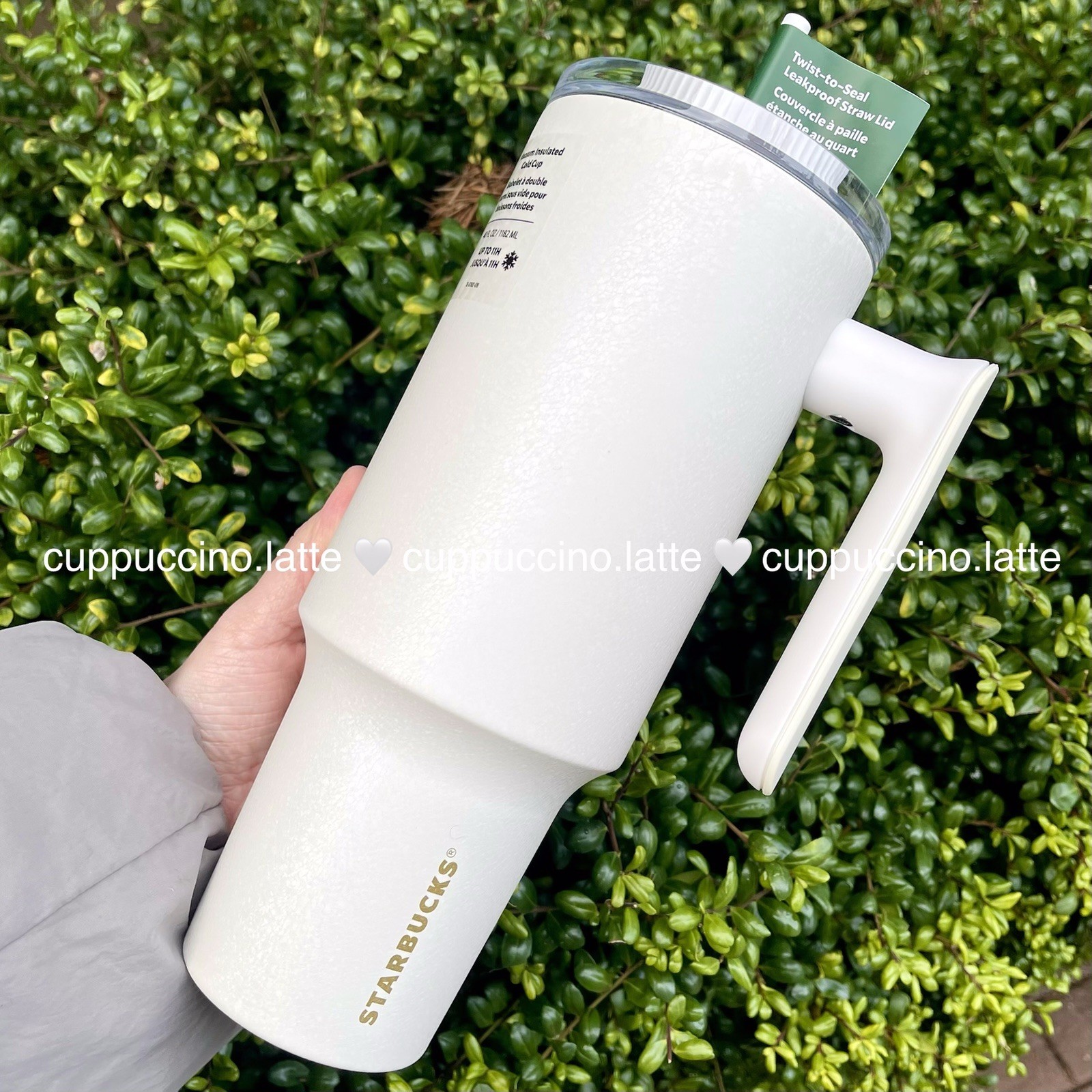 NWT Starbucks 2026 White Icey Leak Proof SS 40 oz Tumbler with Handle