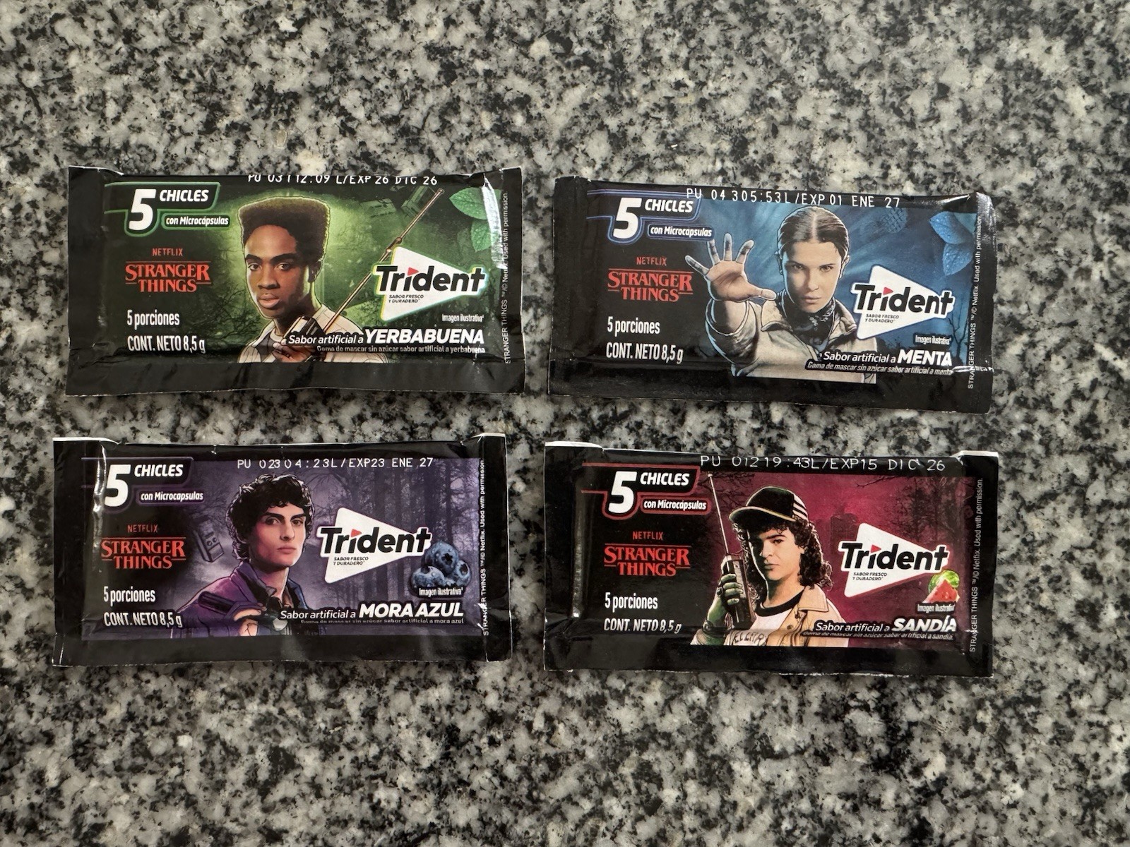 Stranger Things Trident Gum Latin America Exclusive Set