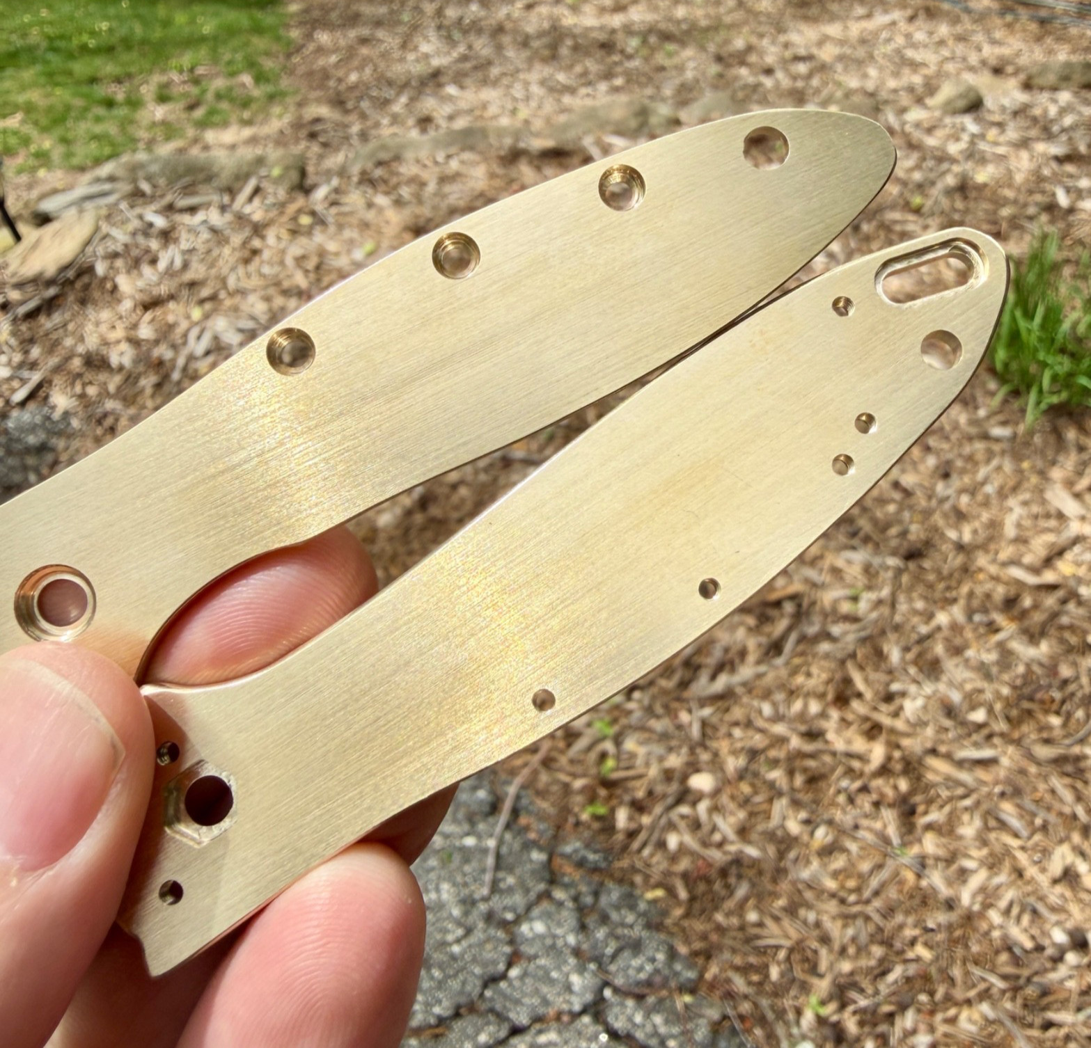 Kershaw Leek Brass Scales | Engraving Blanks w/ Hardware Kit | Heavy Solid Brass