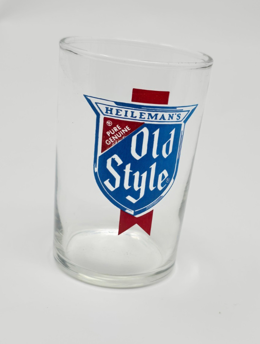Vintage Heileman’s Old Style 3 1/2″ Rare Tasting Beer Glass Barware Breweriana