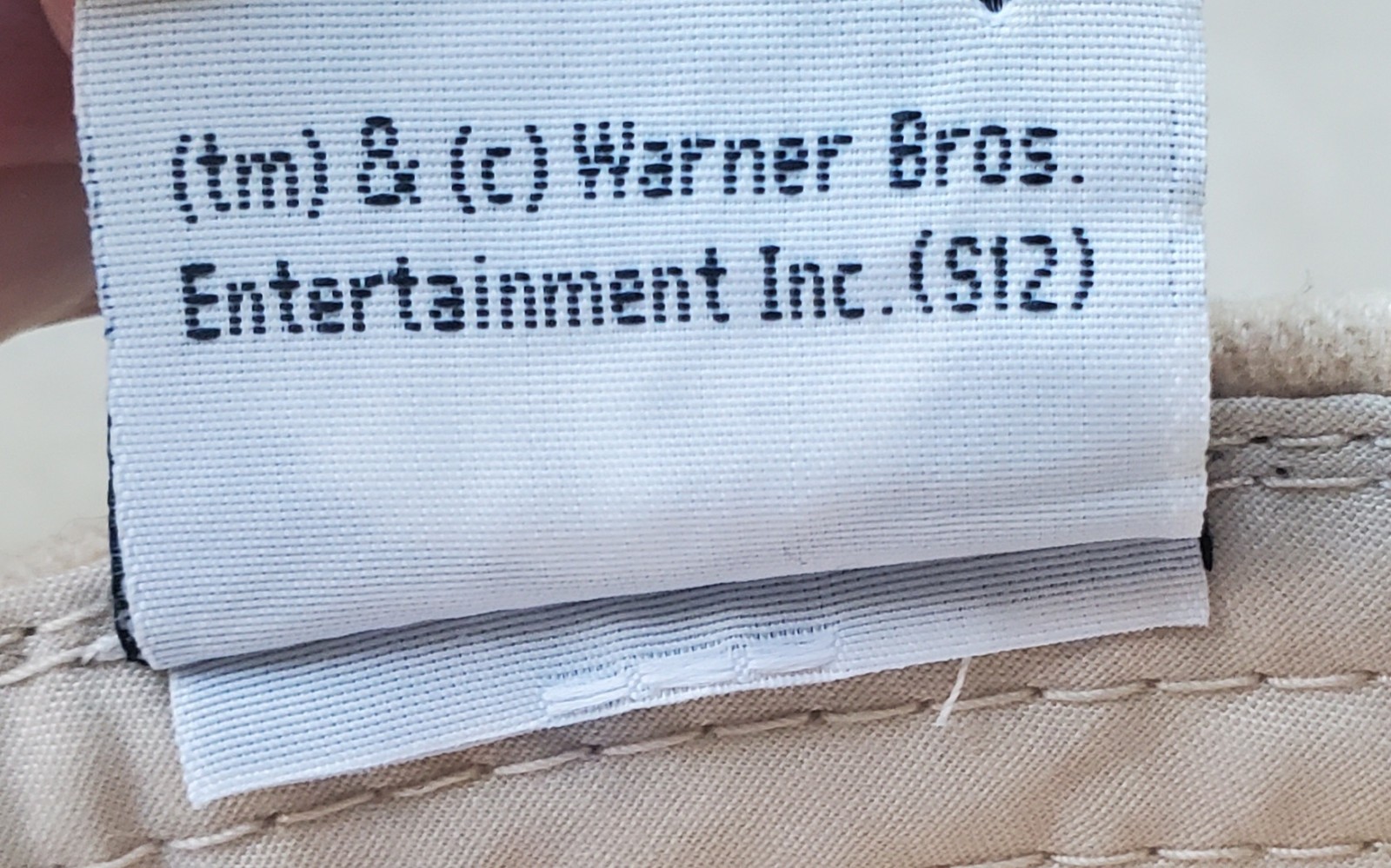 Warner Bros Studios Logo Hat Tan Gold Beige Adjustable Cap Embroidered Logo