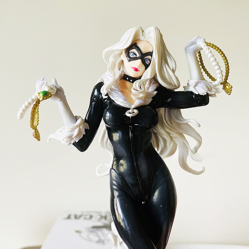 Sexy Comic BISHOUJO Black Cat Figure Toys Model STATUE Xmas Gift 10″ Ornament