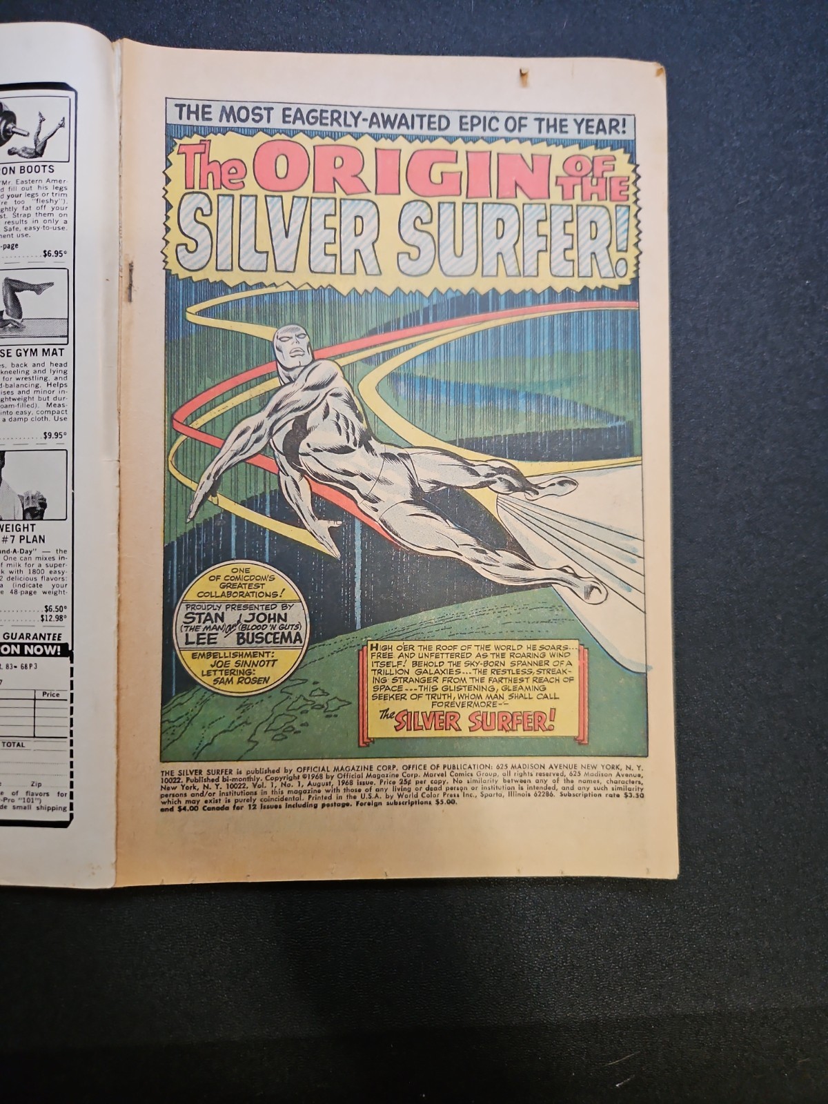 Silver Surfer #1 1st Ongoing Solo Series And Origin Marvel 1968 – Low Grade-READ