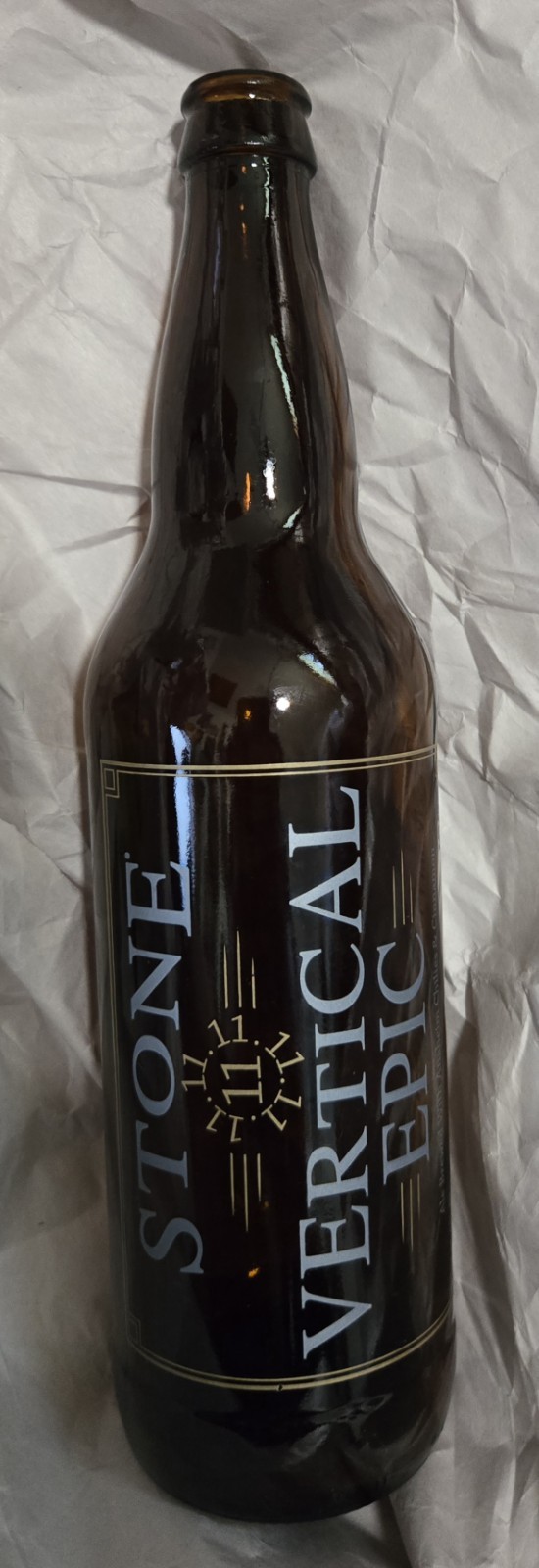 Stone Brewing—Vertical Epic 11.11.11–EMPTY 22-oz Collectible Bottle (Scarce)