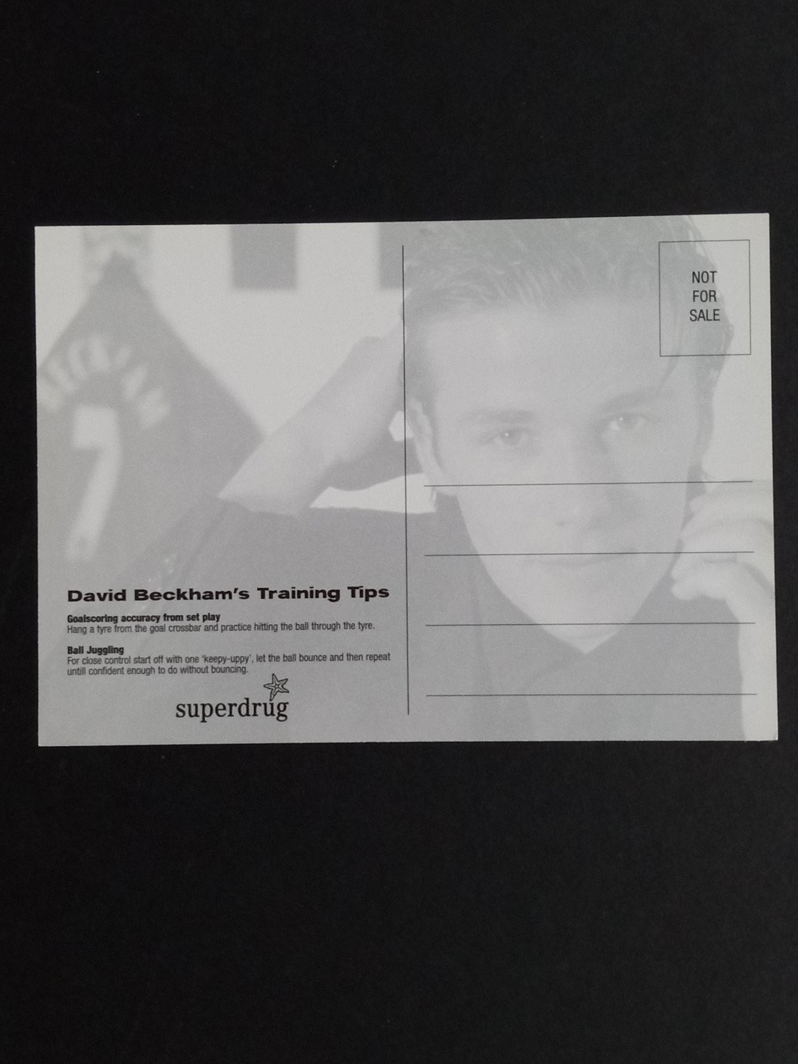 David Beckham BRYLCREEM Styling Guide Superdrug Promo Postcard Early 2000s