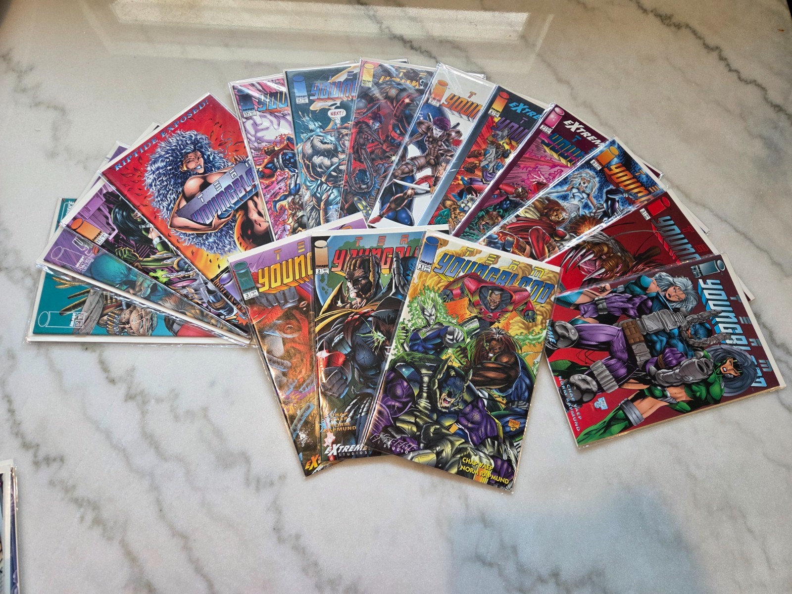 Team Youngblood Comic Lot of 16 #1-17 Near Full Run Image 1992 Bagged and Board