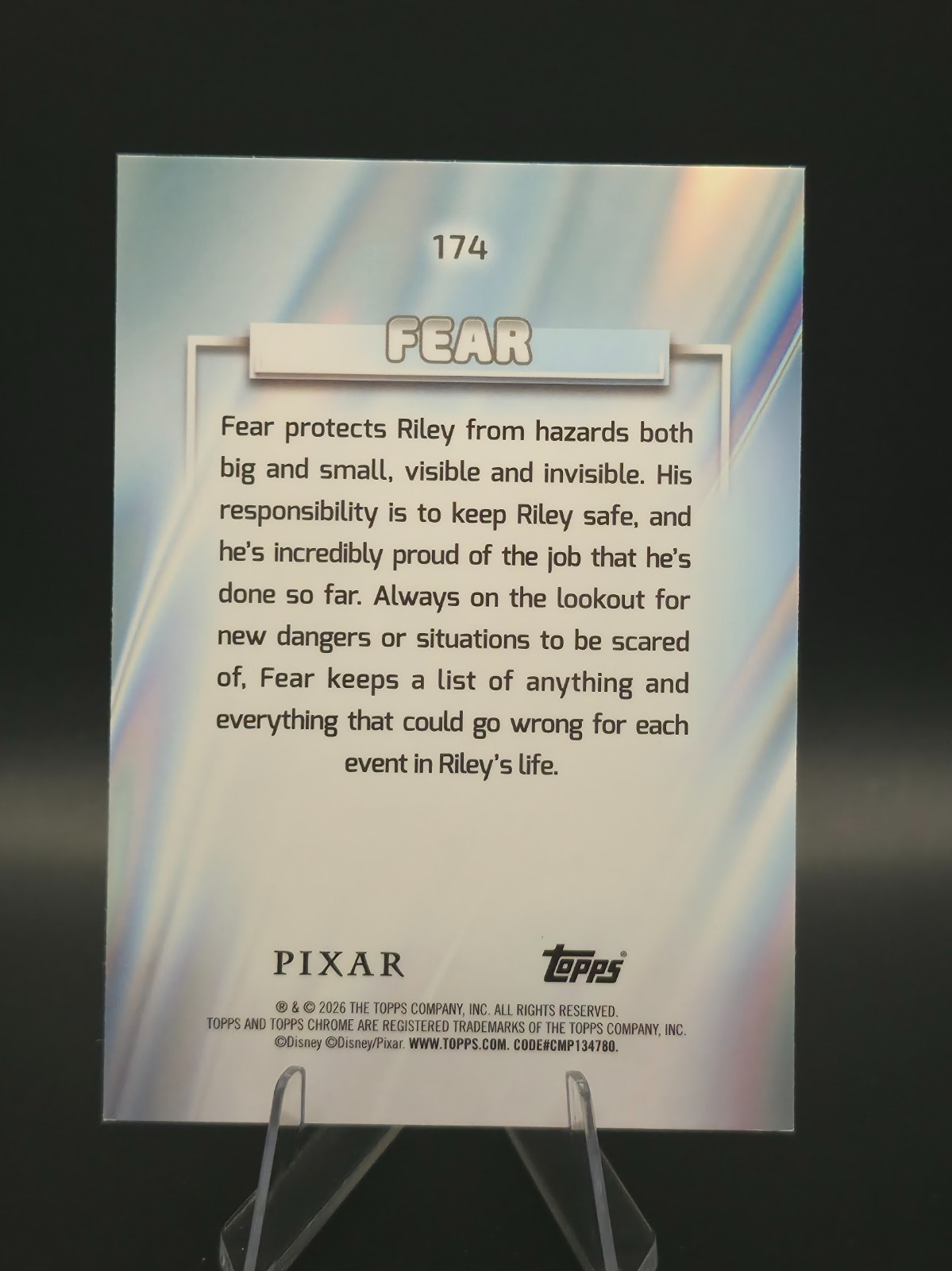 Fear (Inside Out) 2026 Topps Chrome Disney Base #174