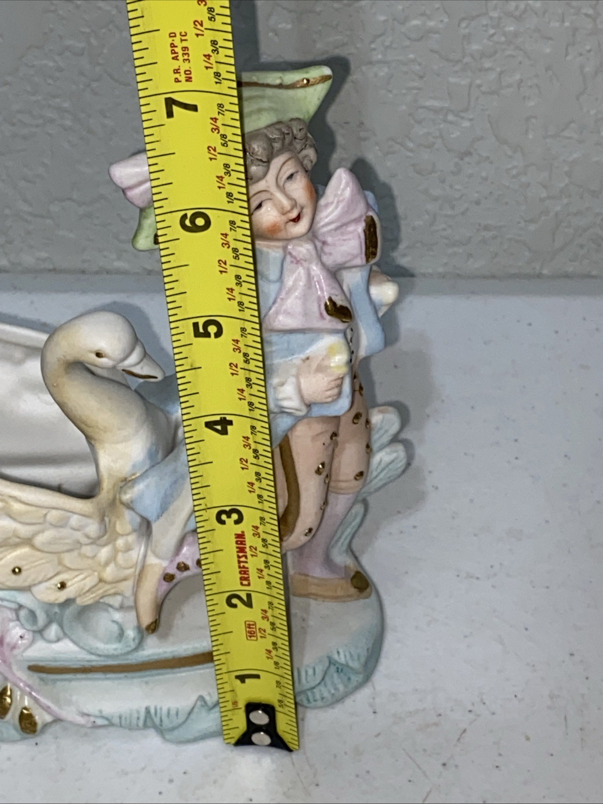 VTG Andrea S Made In Occupied Japan Couple Swan Planter Bisque Figurines Set