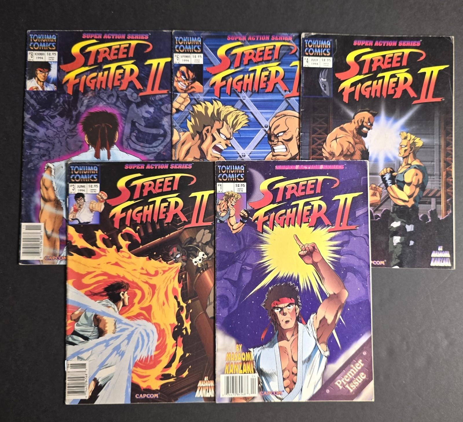 Tokuma Comics Street Fighter II #1, 3, 4, 6, 8 (1994)