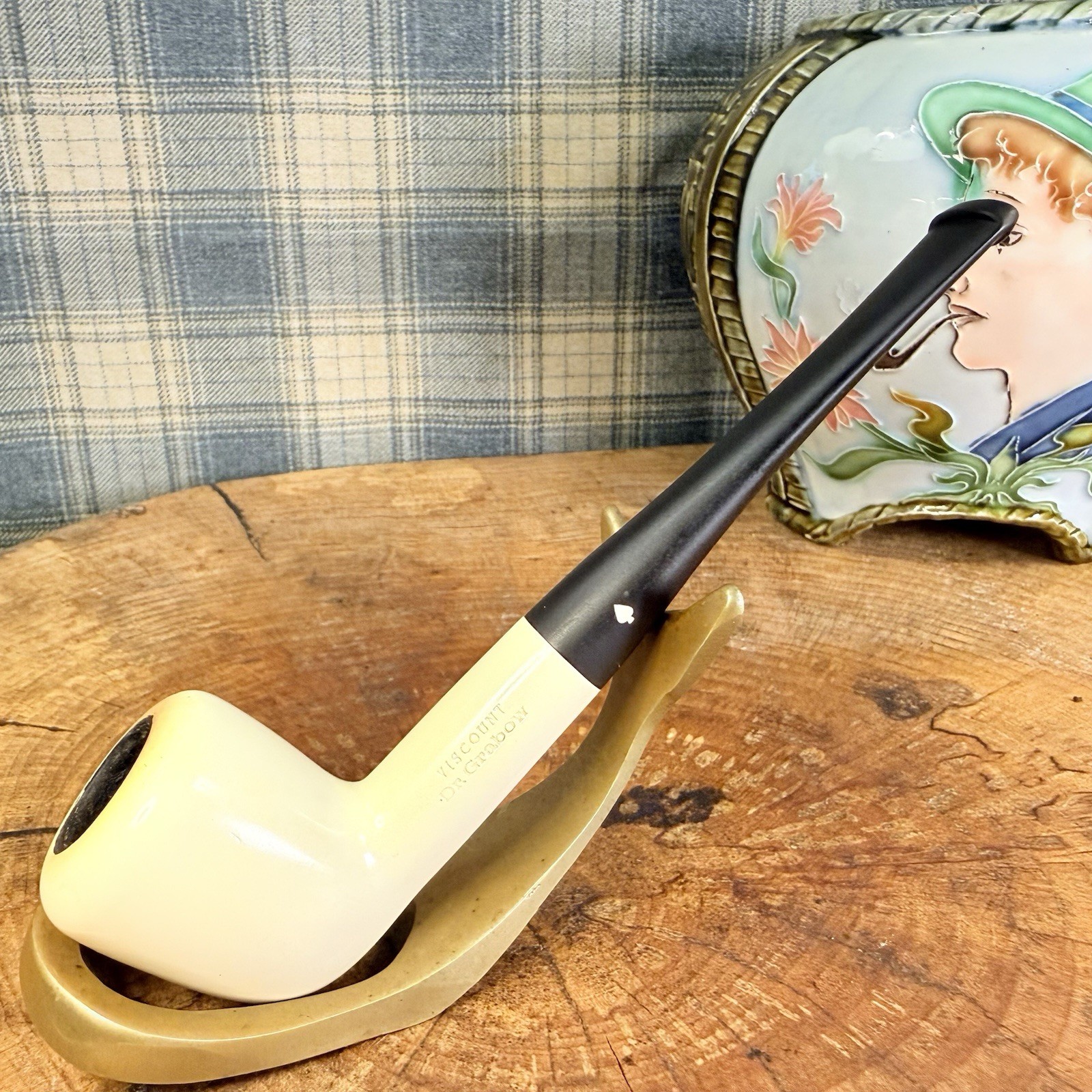 Dr Grabow Viscount Adjustomatic White Briar (Pat no 2461905) Estate Tobacco Pipe