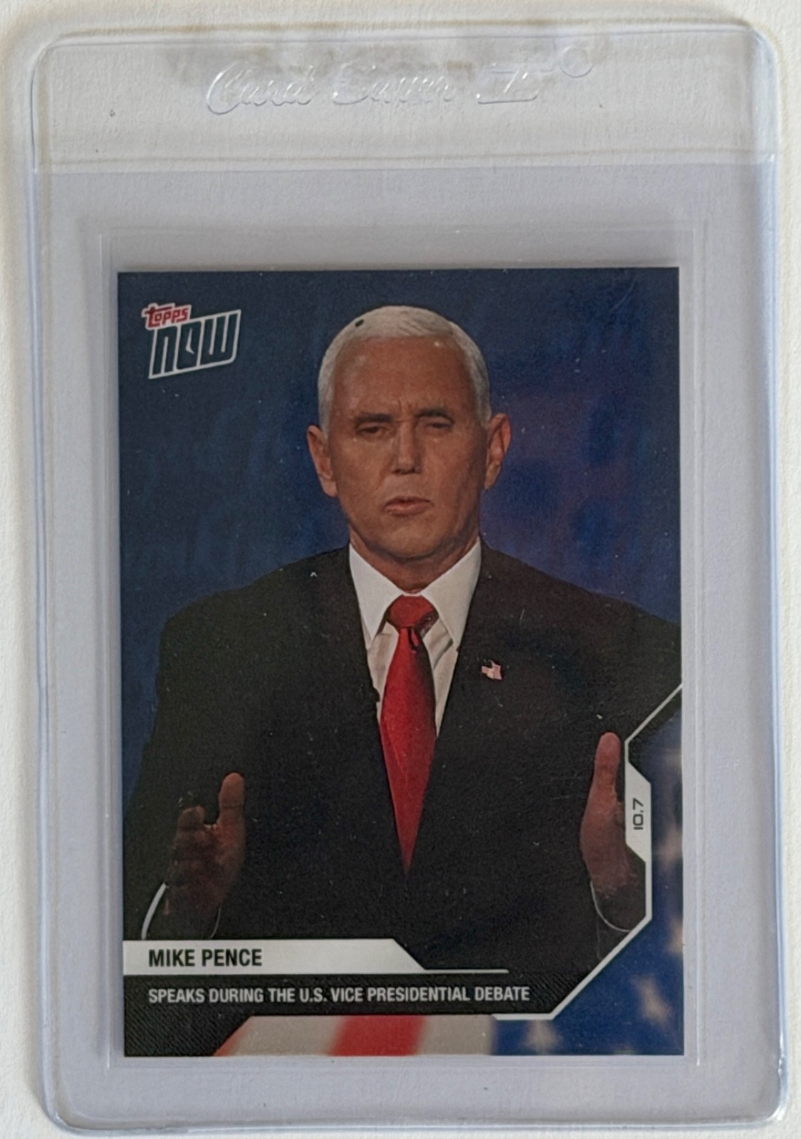 2020 Mike Pence Topps Now #6 Vice Presidential Debate Card