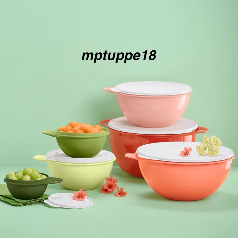 ✅ Brand New Tupperware Thatsa Mixing Bowl 6-Pc Set ~ EXCLUSIVE SPRING COLORS