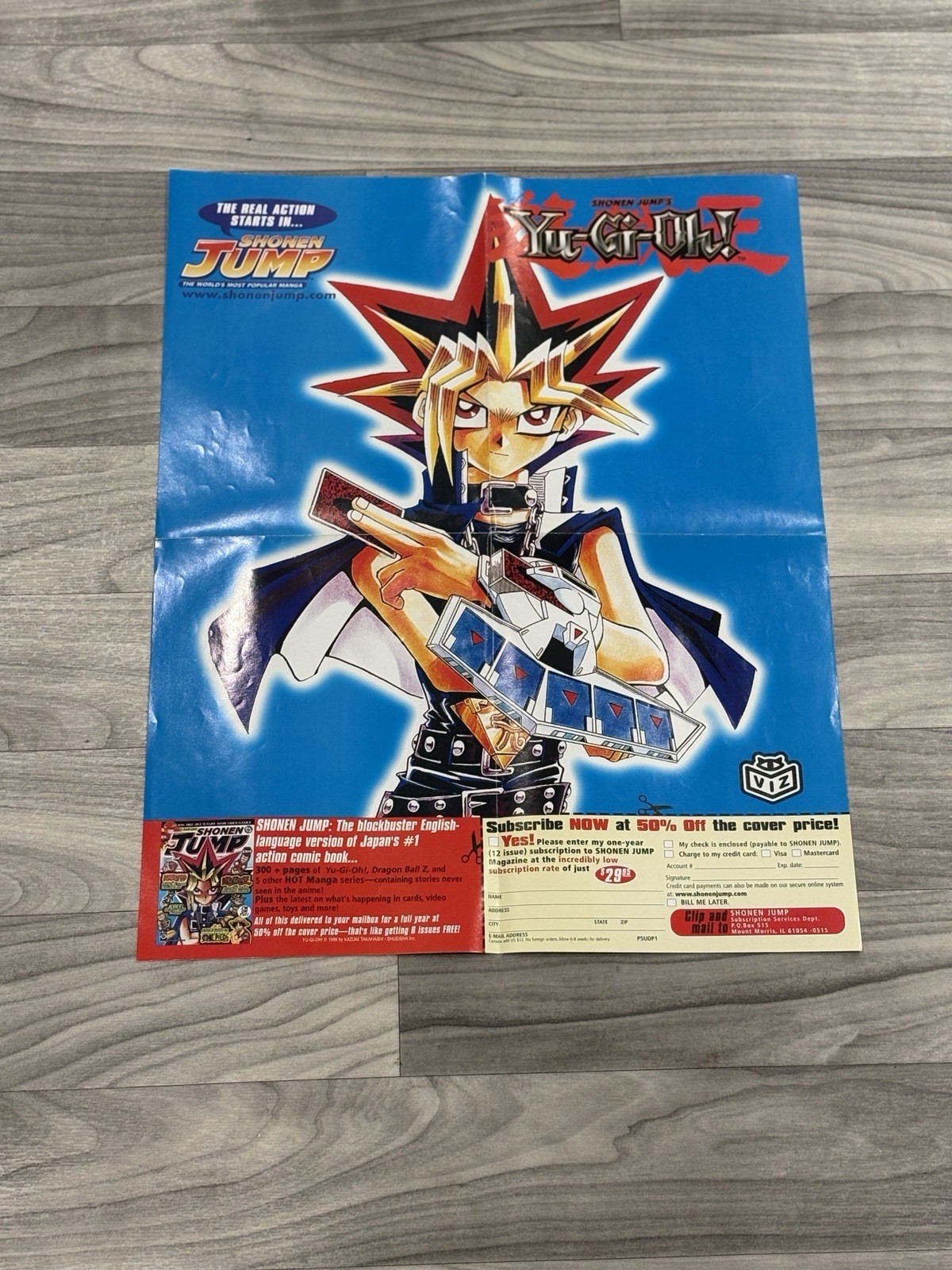 Vintage Yu-Gi-Oh! Poster – New Condition – 16in X 21in