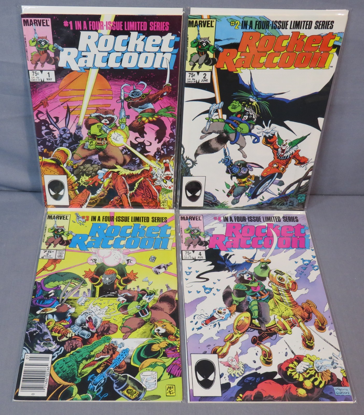 ROCKET RACCOON #1 2 3 4 (Full Run 1-4) Nice Shape Marvel Comics 1985 Mini-Series