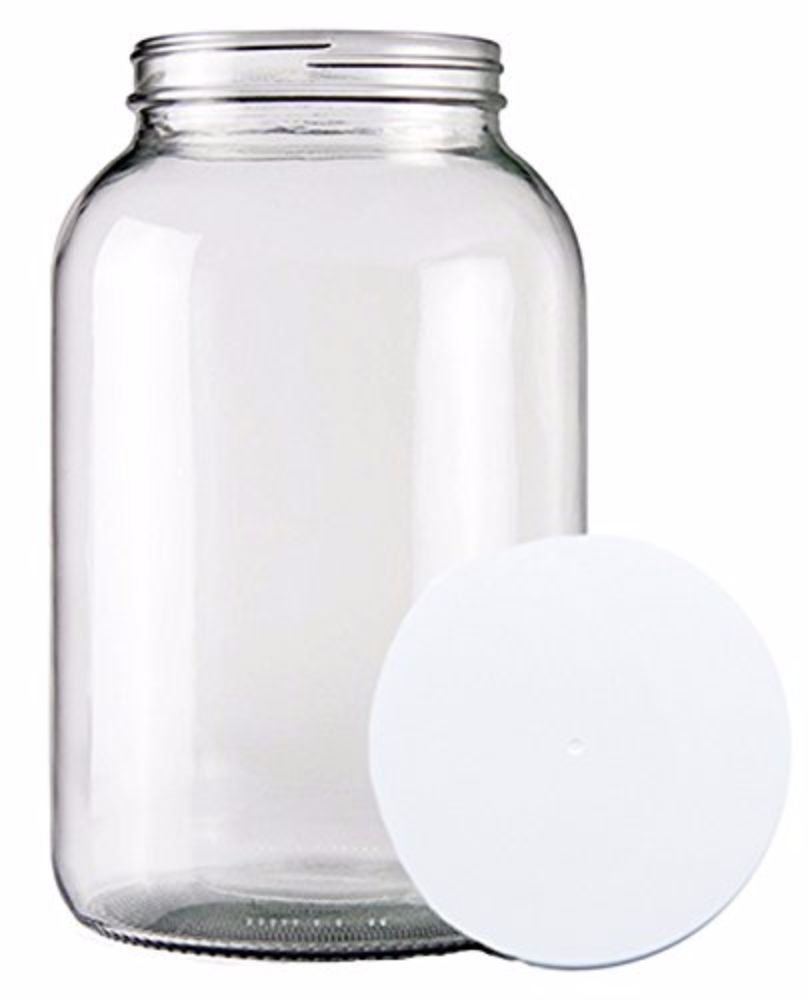 One Gallon Wide Mouth Glass Jar With Lid