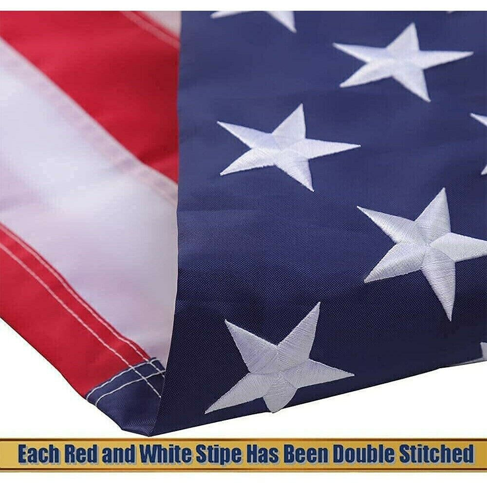 4x6FT American Flag Large US Flags Heavy Duty Embroidered Stars, Heavy 210D