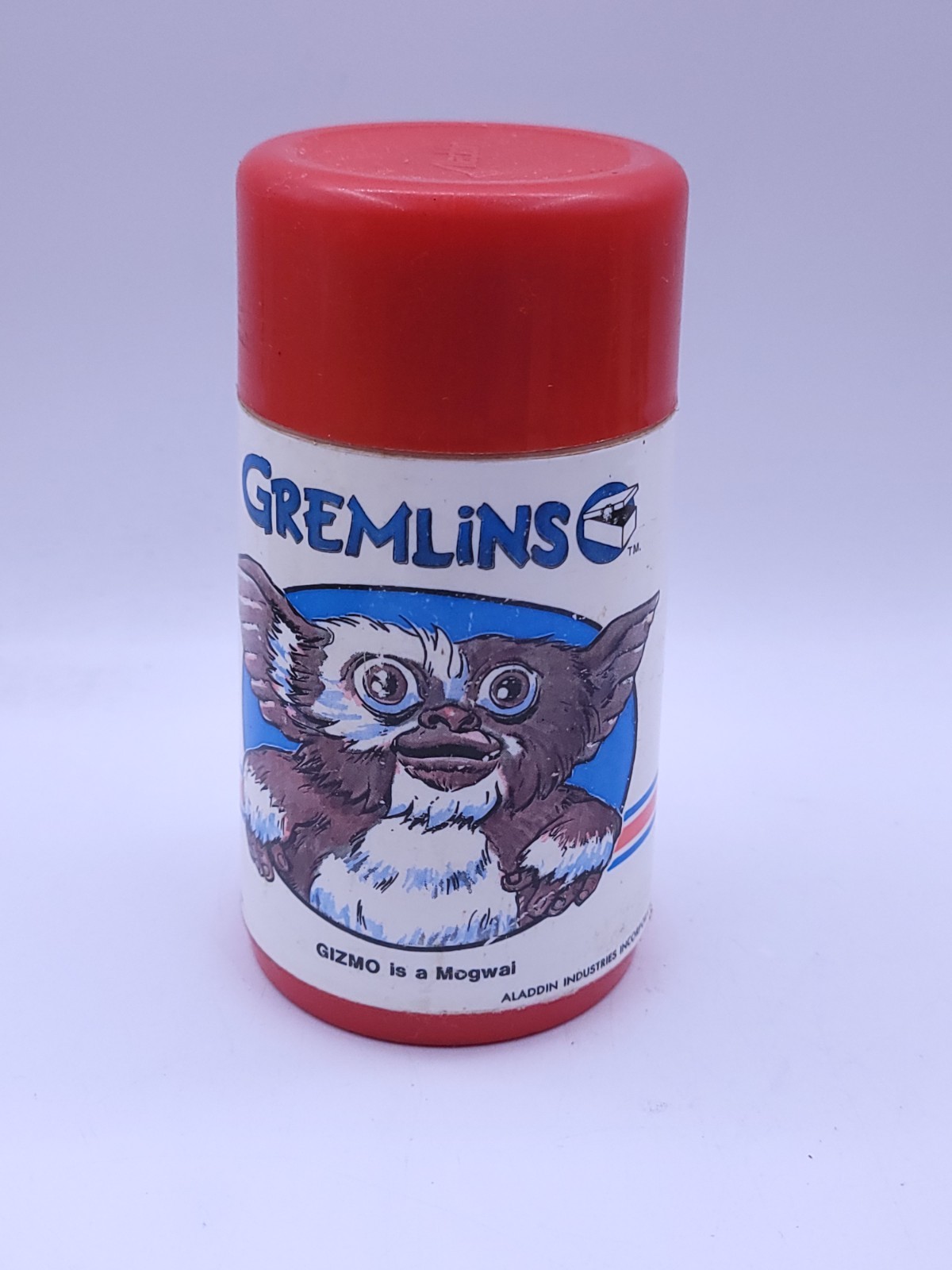 Vintage 1984 The Gremlins Thermos Aladdin Stripe Gismo Warner Brother’s