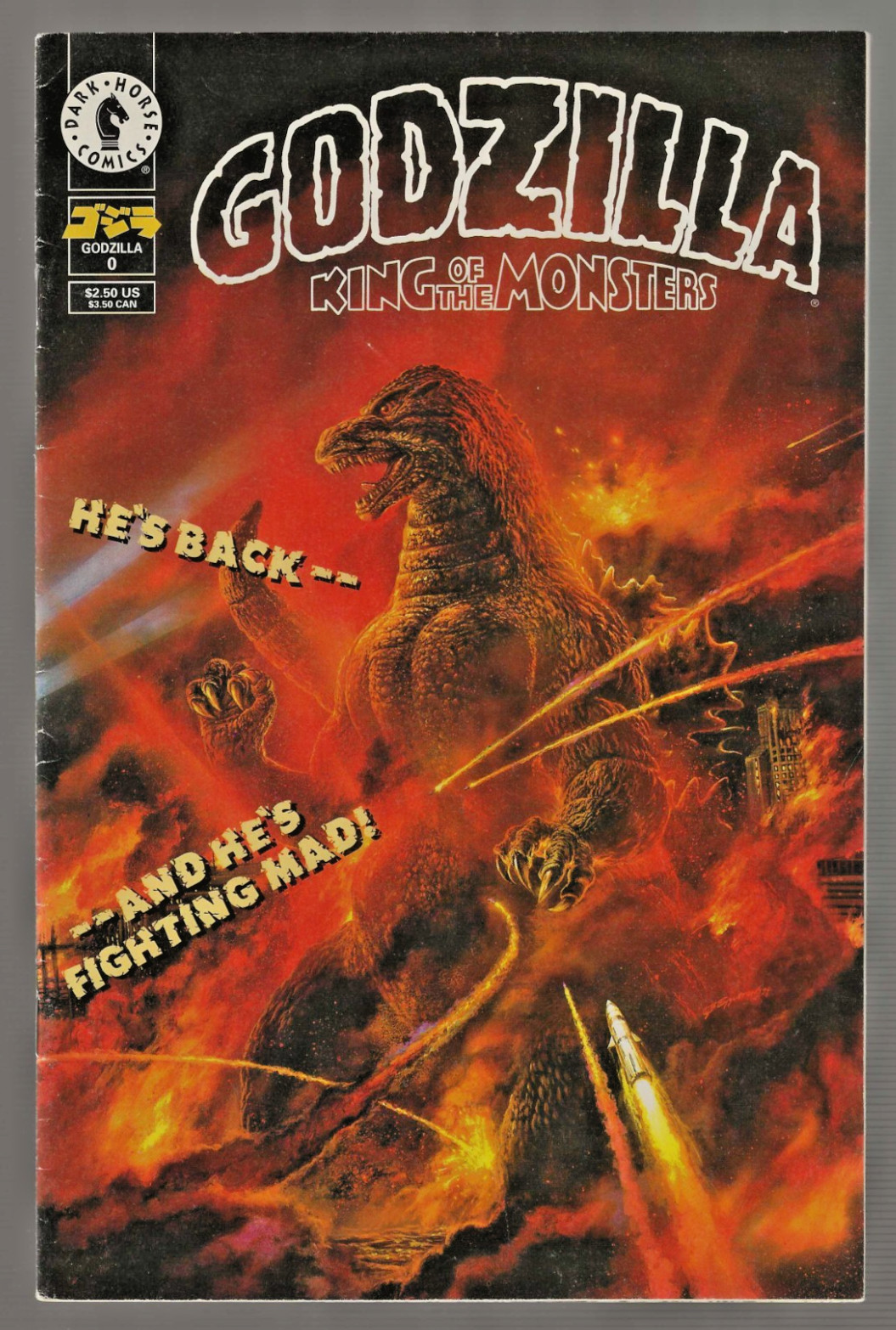 Godzilla King of The Monsters # 0 (4.0) 5/1995 Dark Horse Modern-Age Horror