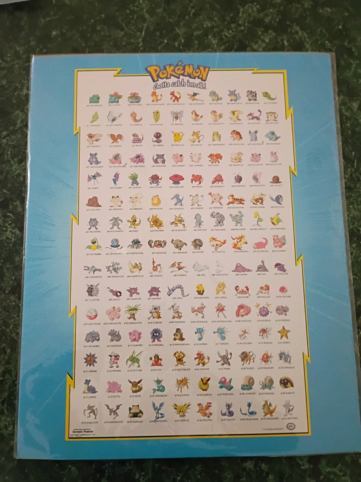 Vintage Authentic 1999 Scorpio POKEMON Gotta catch em all! 16″x20″ Poster, New