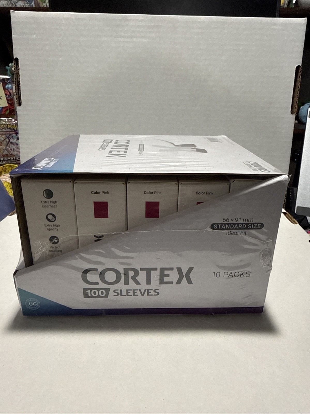 Case Of Pink Ultimate Guard Cortex Sleeves Standard Size (100×10) (66 x 91 mm)