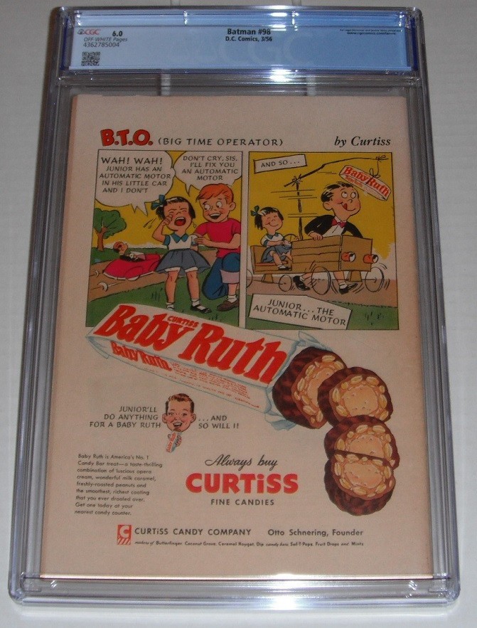Batman # 98…CGC Universal slab 6.0 Fine grade-1956 comic book–bxi
