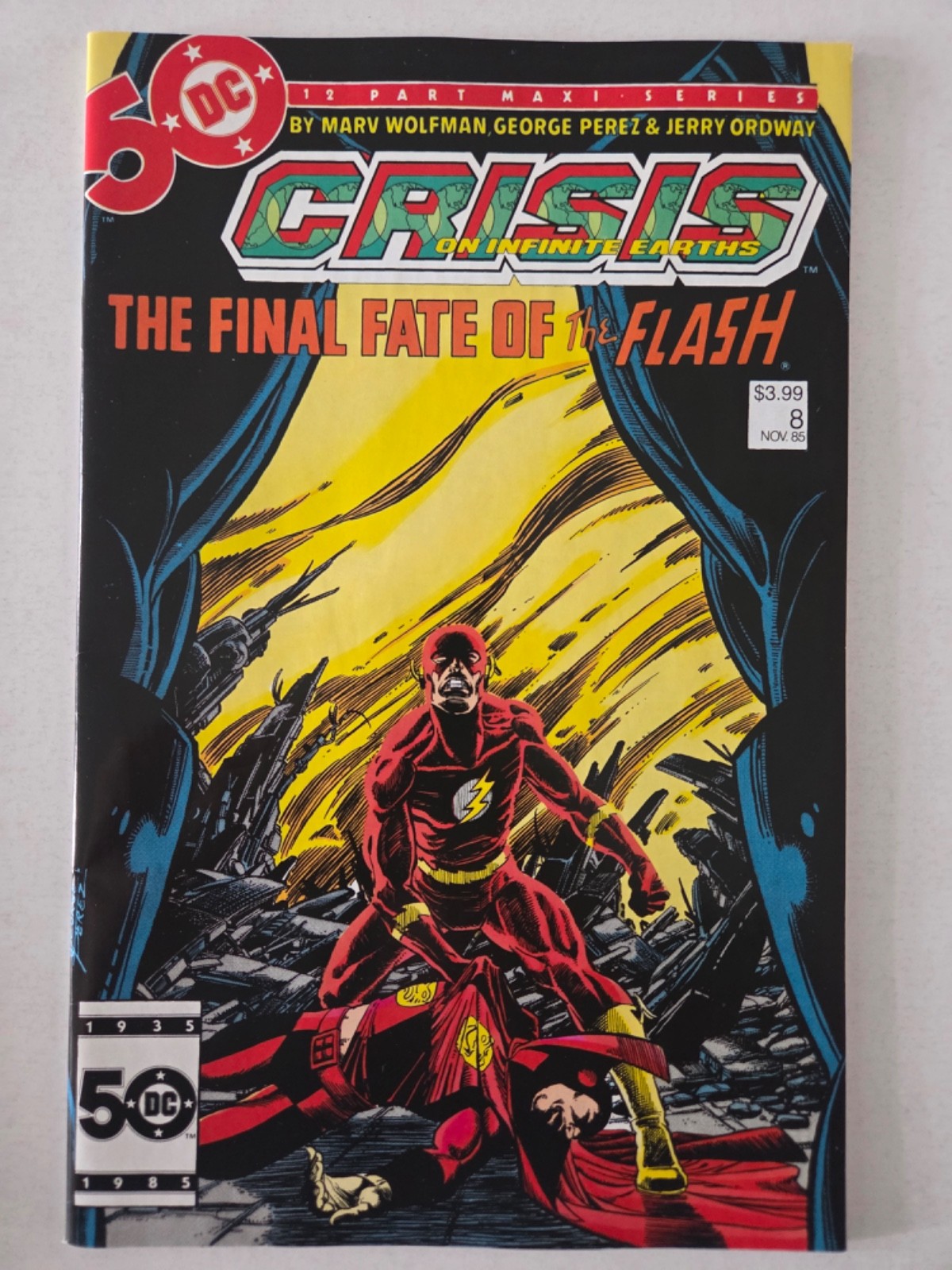 CRISIS ON INFINITE EARTHS #8 FACSIMILE EDITION 2025 DC COMICS DEATH FLASH! PEREZ