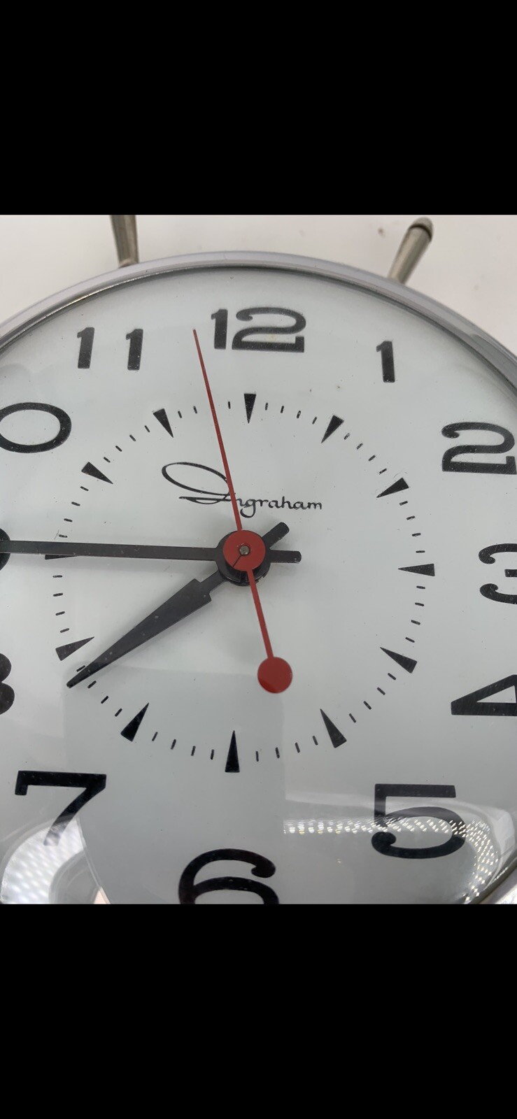 Ingraham Mid Century Small Atomic Wall Clock Plug In Electric – Works Great