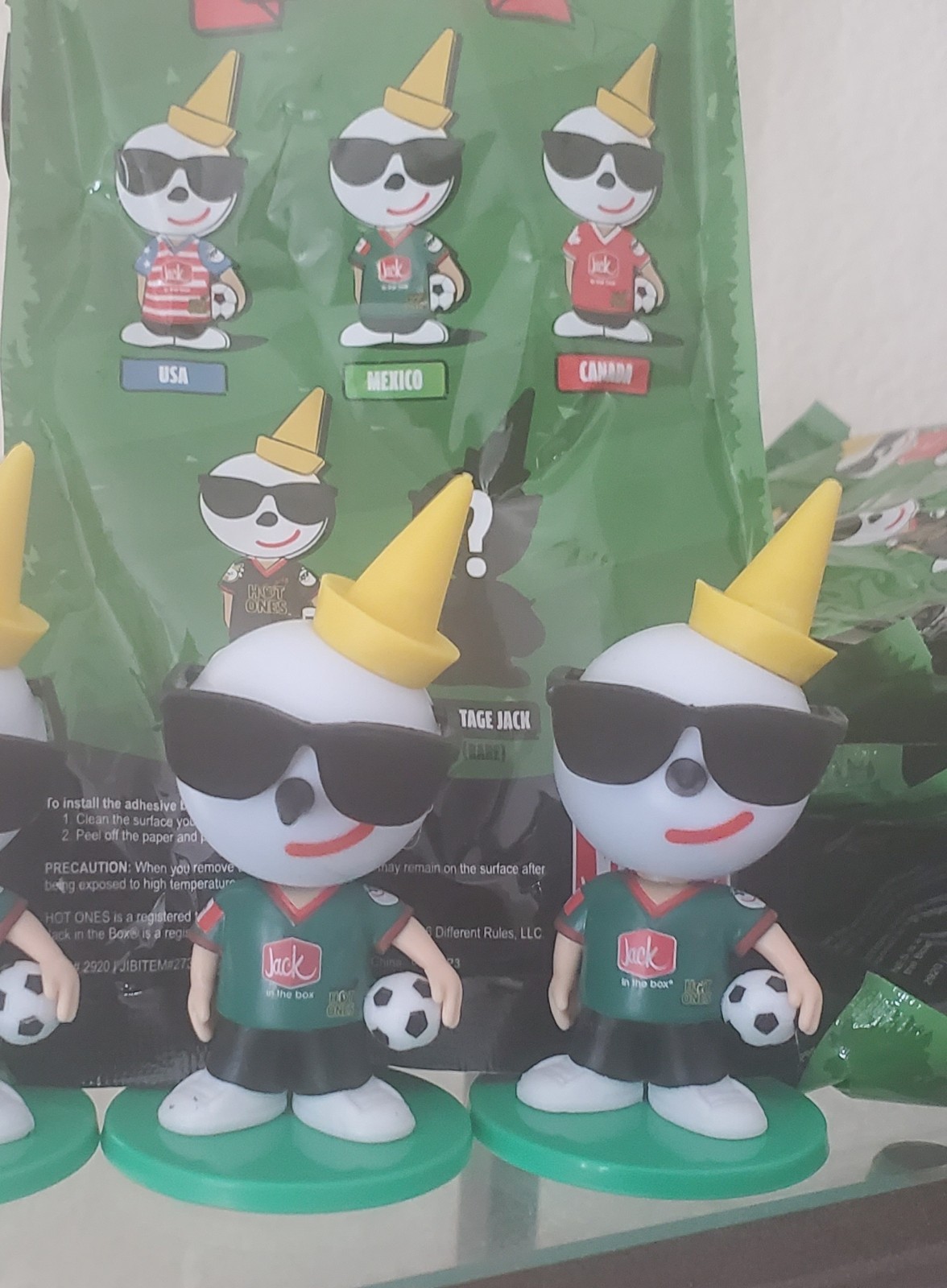 Jack in the Box Mini Soccer World Cup Bobblehead MEXICO Jersey