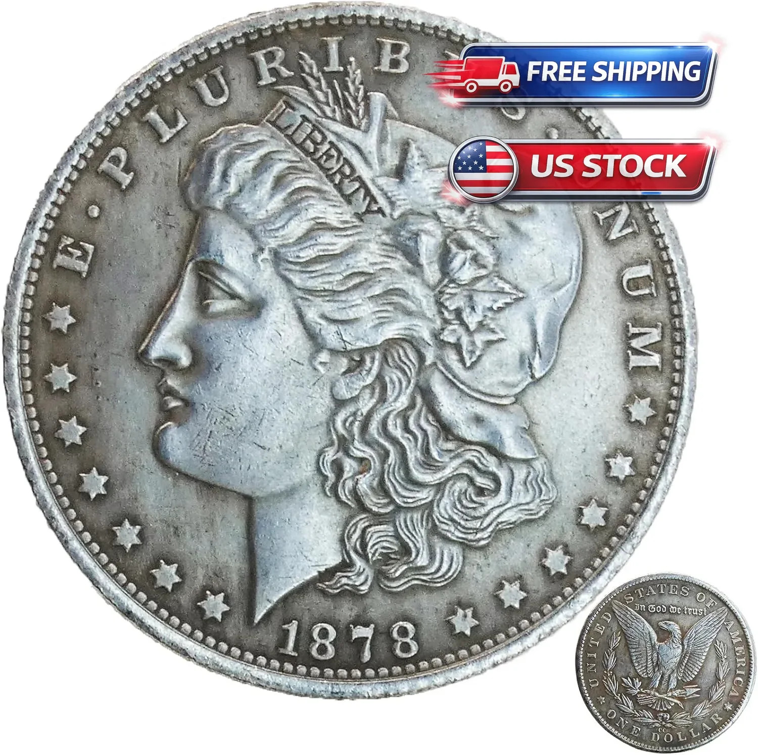 1878 Liberty of the Americas Peace Coin Replica Set Exquisite Relief Design