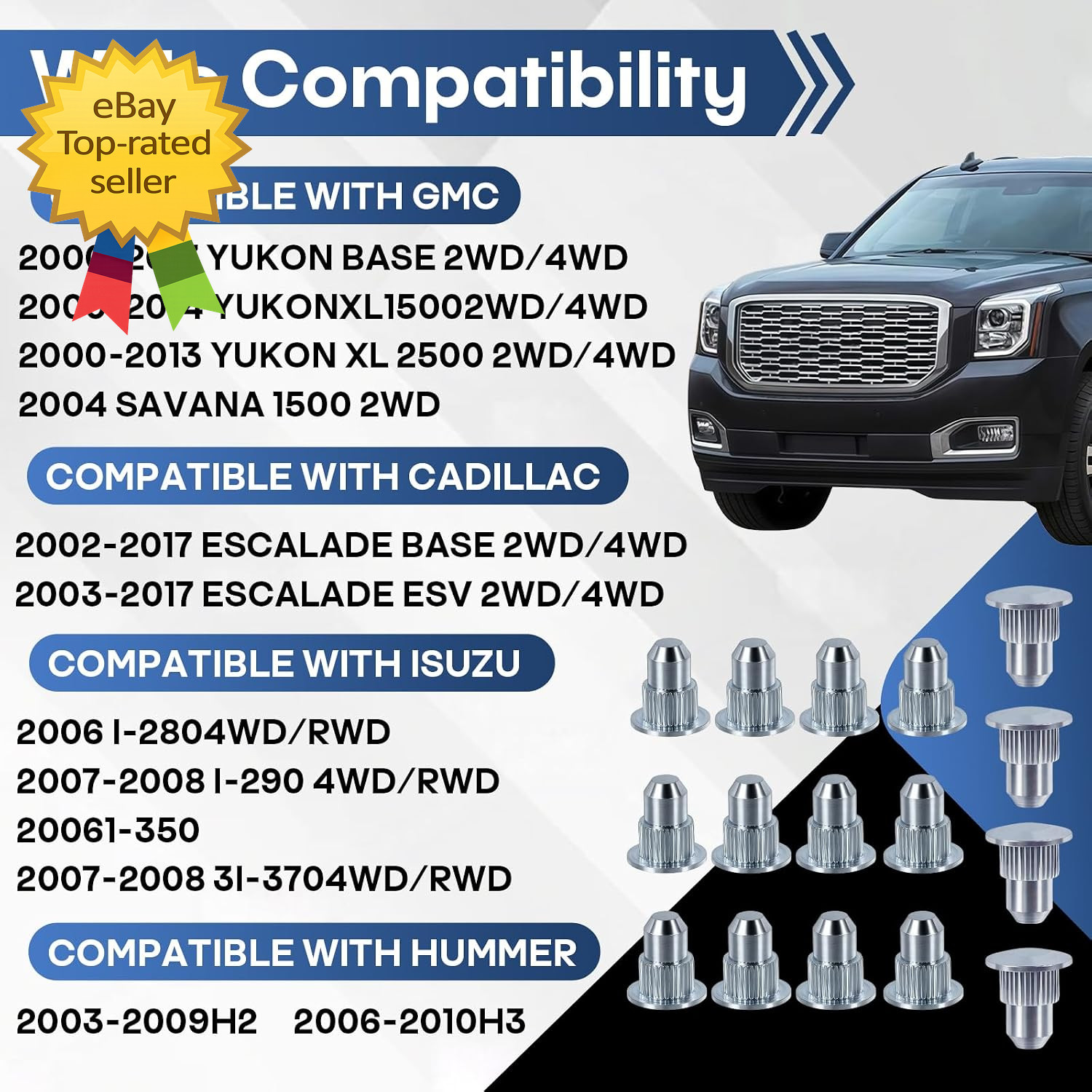 20PCS Camber Alignment Guide Pins for Silverado Sierra Tahoe Yukon Escalade H2 H