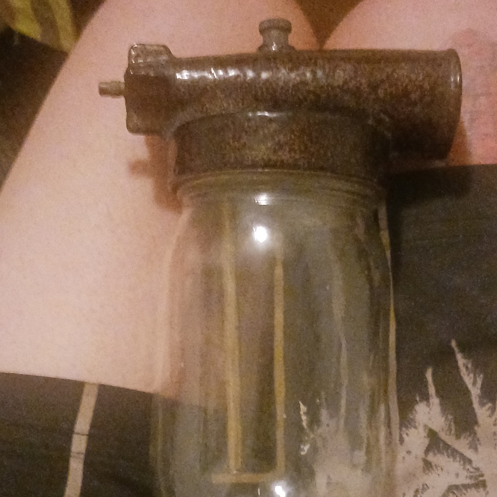 Clear Glass Cylinder Jar Canister with Metal Lid, Vintage Style