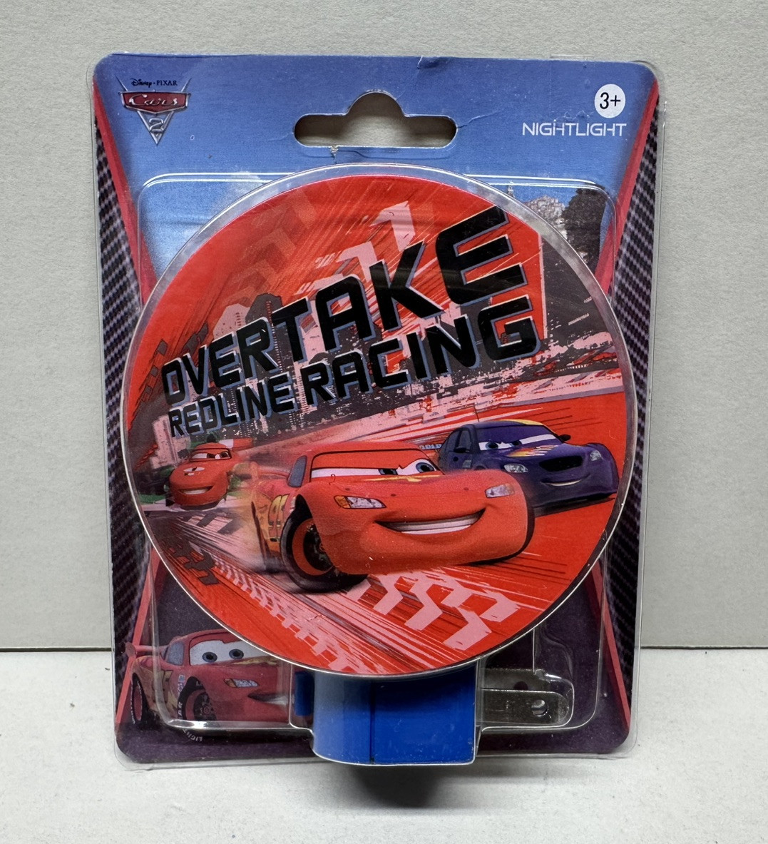 Disney Pixar Cars 2 Night Light OVERTAKE REDLINE RACING #5787 Wall Plug-In Works